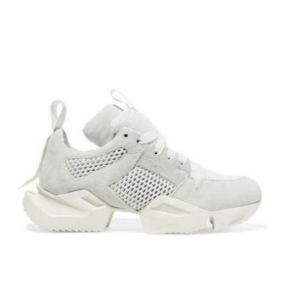 Ben Taverniti Unravel Project Chunky Outsole Suede Sneakers In White - Picture 1 of 16
